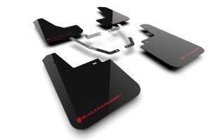 Subaru XV Crosstrek Mud Flaps - Rally Armor - UR Black Flap/Red Logo - Black - `24-`25 Subaru XV Crosstrek Mud Flaps - Rally Armor - UR Black Flap/Red Logo - Black - `24-`25